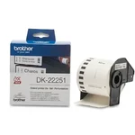 Brothers DK-22251 62mm Dual-Color Thermal Continuous Film Label Roll for High-Impact Safety Notices & Warnings