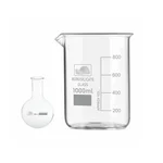 SBT Instruments Borosilicate 3.3 Glass Measuing Beaker 1000ml & Round Bottom Boiling Flask 50ml