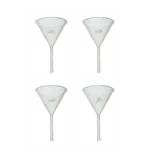 SBT Instruments Polypropylene Long Stem Funnel 100ml x 4pcs for Lab Laboratory