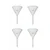 SBT Instruments Polypropylene Long Stem Funnel 100ml x 4pcs for Lab Laboratory