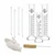 SBT Instruments Borosilicate Measuring Cylinder 25ml, 2pcs x 50ml & 4pcs Stirring Rod 200mmX6mm with Gloves, Cleaning Brush