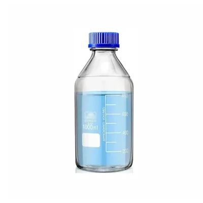 SBT Instruments Borosilicate Glass 1000ml Reagent Bottle with Leak Proof Blue Screw Cap
