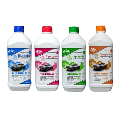 Uniwax 1 kg Each Colored Car Foam Shampoo Set - Blue, Green, Pink, Orange