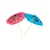 POCHEON® 4 inch Colorful Cocktail Umbrellas with Bamboo Fruit Sticks, Cupcake Toppers for Party, Dining(Pack-100 pcs)