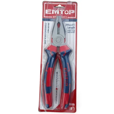 EMTOP EPLRC0611 6"/160MM Combination Wire Cutting Pliers hand Tool, Polish and Anti-Rust, For Home & Professinal Use