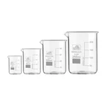 SBT Instruments Borosilicate 3.3 Glass Beaker 25ml, 50ml, 100ml, 250ml with Graduation Marks for Laboratory