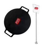 BAPA Combo of 20 inch SS Palta and 12 inch Dosa Tawa with Double Handle