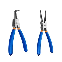 Wadfow Combo of 180mm Circlip Pliers External Bent (WPL9C72) and 180mm Circlip Pliers (WPL9C73 )
