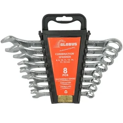 Globus combo of  8 pcs Combination Spanner Set (Chrome matt finish )(360)