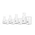 SBT Set of 8 (4 Beaker and 4 Conical Flask) Borosilicate 3.3 Glass Combo of Beaker and Conical Flask