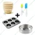 Combo of 100 Pcs Paper Cups, Cake Baking Pan, Muffin Tray, Spatula and Brush
