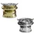 Combo of Hammered Stainless Steel Silver and Gold Round 8ltr Chafing Dish