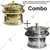 Combo of Hammered Stainless Steel Silver and Gold Round 8ltr Chafing Dish