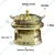 Combo of Hammered Stainless Steel Silver and Gold Round 8ltr Chafing Dish