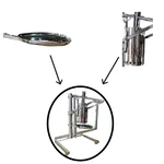 Combo of Collection Tray and Barrel for Manual Big Manchurian Ball Cutting Machine with Supporting Plate and SS Body