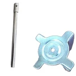 Combo Set of Aluminum Cutter(Phool) and Mild Steel Stirring Rod for Heavy Duty Madhani Machine