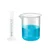 Bello Scientific Plastic 1 Measuring Cylinder 10ml & 1 Measuring Beaker 50ml Combo Blue Printed Graduation for Lab