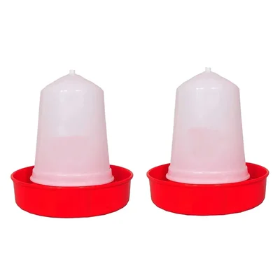 500 gm Feeder and 500 ml Drinker Combo For Feeding Poultry Birds(Pack-Set of 1)