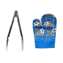 Combo of Glove and Tong for Barbeque and Grills