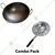 Combo of SBWG 18 Inch Iron Kadhai and 12 Inch Wok Iron Pan for Hotel/Food Stall Usages