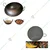 Combo of SBWG Commercial 20 Inch Iron Kadhai and 18 Inch Indian Iron Tawa with 1 Handle