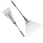 Global Nature Agro Precision 9 Tine Stainless Steel Spring Brace Rake With Adjustable For Lawn, Yard And Garden