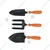 AGT Garden Tools Combo Kit of 3 Tools - Small Hand Trowel, Garden Fork and Big Hand Trowel | Used for Small-scale Gardening