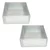 Combo of 4 Inch and 5 Inch Aluminium Square Cake Baking Mould/Pan Tray,2.25 Inch Deep