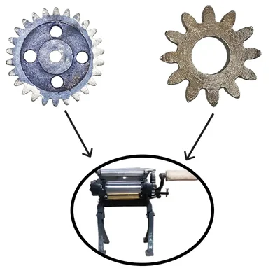 12 Teeth Mild Steel Gear(small) & 26 Teeth Mild Steel Gear(big) Combo for Noodle Making Machines