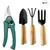 Jaiveer Garden Tools Set - Cultivator, Trowel, Garden Fork and Pruning shears | Used for Effective Gardening