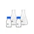 SBT Pack of 4 Pcs 500ml Borosilicate Glass Measuring conical & 100ml Reagent bottle