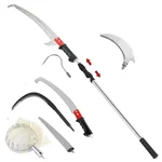 REDBUILD 7-in-1 Combo Set with 3 meter Telescopic Pole With Fruit Picker, Thotti, Sickle Cutter, Hook and Pruning Saw