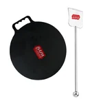 BAPA Combo of 20 inch SS Palta and 12 inch Dosa Tawa with Single Handle