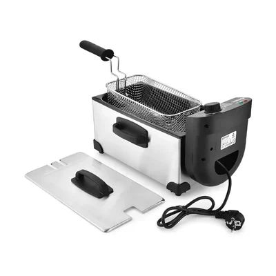 Commercial 4 Litre Electric Deep Fryer, 2000W With Adjustable Temperature Controller 130 to 190 Degree and SS Body
