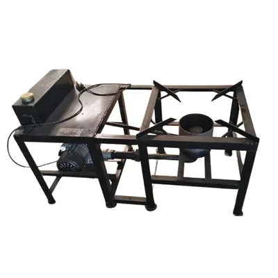 Commercial 15x15 Inch Oil and Diesel Bhatti with Blower and Mild Steel Body for Outdoor Catering Services