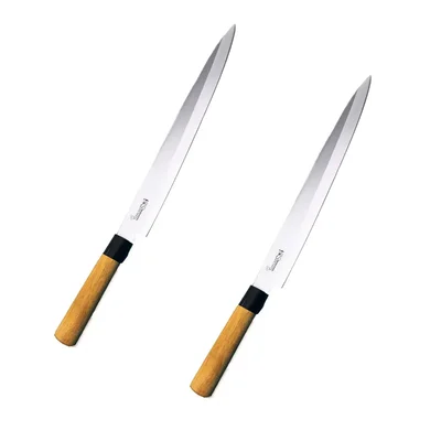 Smart Chef LASJ010 Stainless Steel Sushi Knife (2pcs), 10 inch Blade for Commercial Sashimi Slicing, Sushi Slicing