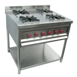 High Volume Commercial Four Square Burner Range 36x36x30 Inches For Commercial Kitchen