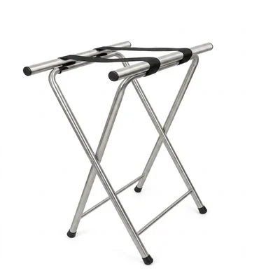 Commercial Stainless Steel Tray Jack with Folding Service Stand