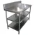 SS 36x24x34+6 Inch Commercial Use Work Table with Bottom Shelf and Backsplash