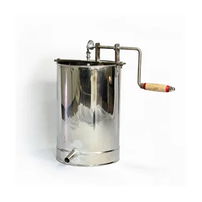 2-Frame Stainless-Steel Honey Extractor Manual Gentle Spin (1 Pc)