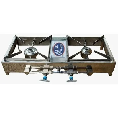 MILK MASTER Double Burner Biogas Stove with 1 Year Warranty
