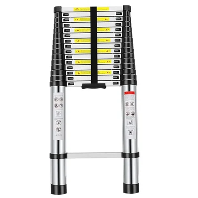Welbuilt® 20.5 Feet Portable & Compact Aluminium Telescopic Ladder For Multipurpose Use| EN131 Certified