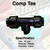 50mm PP Compression Tee, For Pipe Fittings (Pack of 3)