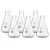 SBT Instruments Borosilicate 3.3 Glass 6pcs Conical Flask 500 ml with Graduation Marks for Laboratory