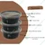 50 Pcs, 300ml Black Round Plastic Container with Transparent Lid for Food Takeaway, Delivery 