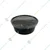 50 Pcs, 300ml Black Round Plastic Container with Transparent Lid for Food Takeaway, Delivery 