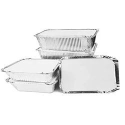 600ml 1000 Pcs, Rectangular Aluminum Container with Lid