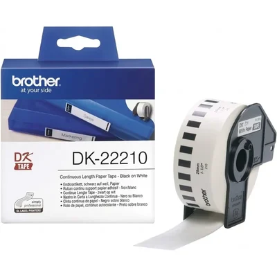 Brothers DK-22210 Custom Direct Thermal Continuous Paper Label Roll 29mm x 30.48m for Office Supplies Packaging