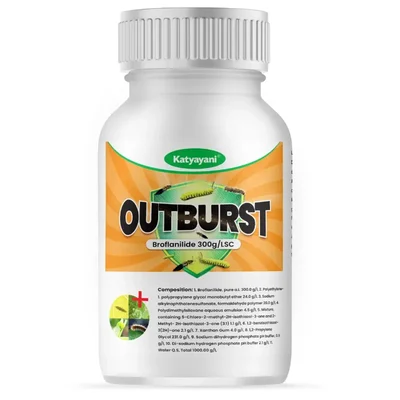 Katyayani Outburst Broflanilide 300 G/L SC Insecticide for insects control in Plants(Pack-17 ml x 1)