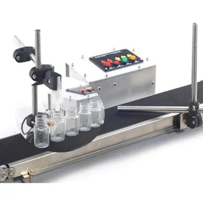 Mahalaxmi Machines Horizontal 5ml to 2000ml Milk/Butter Milk Filler Machine with Conveyor Belt